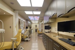 Mobile dental unit interior