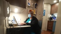 Social worker Cynthia Ward in OhioHealth Mobile Clinic